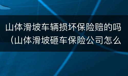 山体滑坡车辆损坏保险赔的吗（山体滑坡砸车保险公司怎么处理）