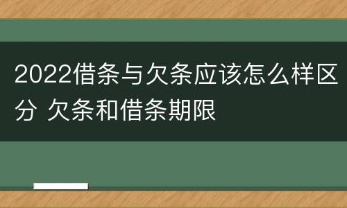 2022借条与欠条应该怎么样区分 欠条和借条期限