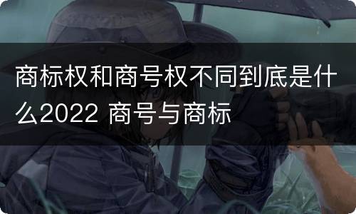 商标权和商号权不同到底是什么2022 商号与商标