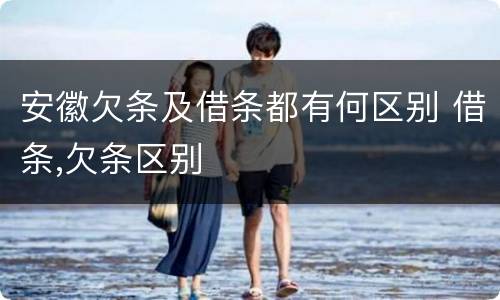 安徽欠条及借条都有何区别 借条,欠条区别
