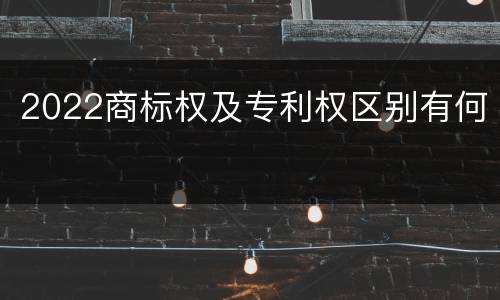 2022商标权及专利权区别有何