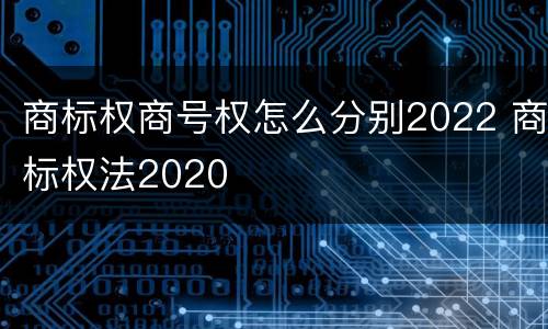 商标权商号权怎么分别2022 商标权法2020