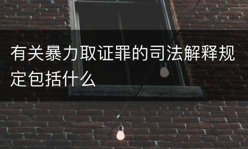 有关暴力取证罪的司法解释规定包括什么