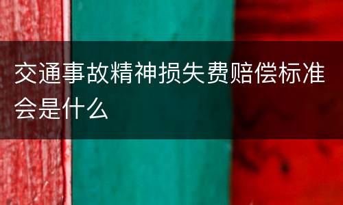 交通事故精神损失费赔偿标准会是什么