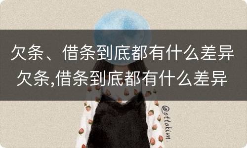 欠条、借条到底都有什么差异 欠条,借条到底都有什么差异呢