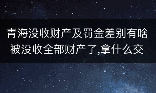 青海没收财产及罚金差别有啥 被没收全部财产了,拿什么交罚金