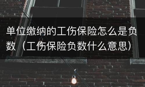 单位缴纳的工伤保险怎么是负数（工伤保险负数什么意思）