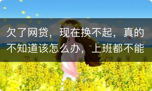 欠了网贷，现在换不起，真的不知道该怎么办，上班都不能好好上了
