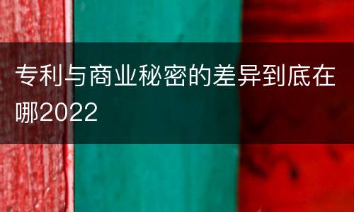 专利与商业秘密的差异到底在哪2022