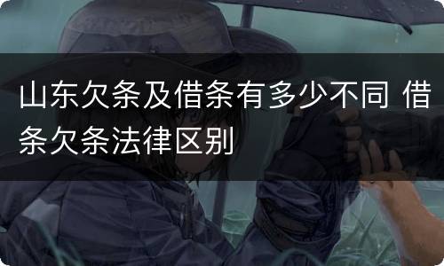 山东欠条及借条有多少不同 借条欠条法律区别