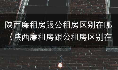 陕西廉租房跟公租房区别在哪（陕西廉租房跟公租房区别在哪儿）