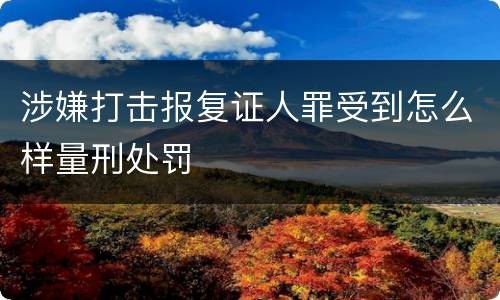 涉嫌打击报复证人罪受到怎么样量刑处罚