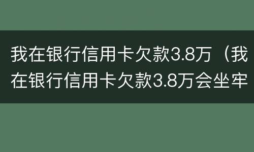 我在银行信用卡欠款3.8万（我在银行信用卡欠款3.8万会坐牢吗）