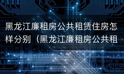 黑龙江廉租房公共租赁住房怎样分别（黑龙江廉租房公共租赁住房怎样分别买卖）