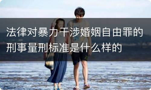 法律对暴力干涉婚姻自由罪的刑事量刑标准是什么样的