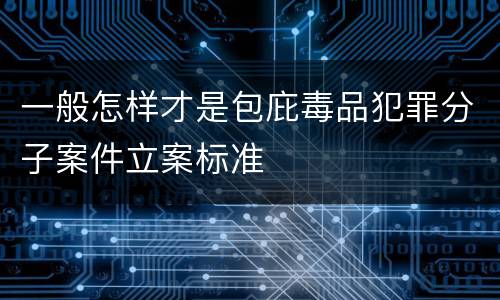 一般怎样才是包庇毒品犯罪分子案件立案标准