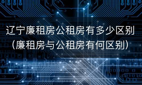 辽宁廉租房公租房有多少区别（廉租房与公租房有何区别）