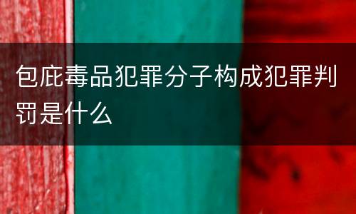 包庇毒品犯罪分子构成犯罪判罚是什么