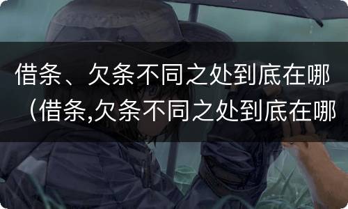 借条、欠条不同之处到底在哪（借条,欠条不同之处到底在哪写）