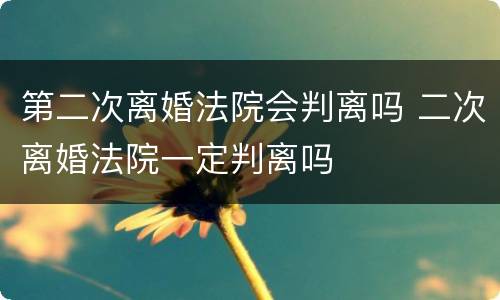 第二次离婚法院会判离吗 二次离婚法院一定判离吗