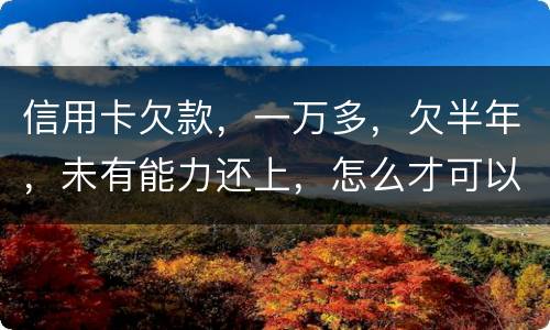 信用卡欠款，一万多，欠半年，未有能力还上，怎么才可以知道自己是否已被通缉