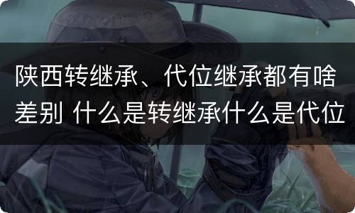 陕西转继承、代位继承都有啥差别 什么是转继承什么是代位继承