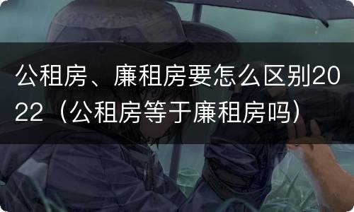 公租房、廉租房要怎么区别2022（公租房等于廉租房吗）