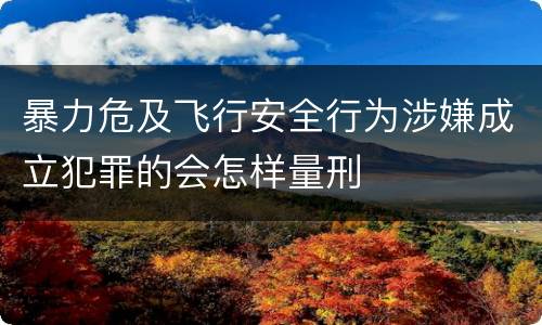 暴力危及飞行安全行为涉嫌成立犯罪的会怎样量刑