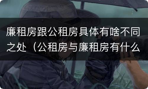 廉租房跟公租房具体有啥不同之处（公租房与廉租房有什么区别）