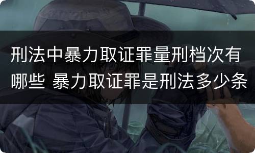 刑法中暴力取证罪量刑档次有哪些 暴力取证罪是刑法多少条