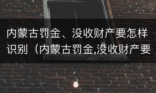 内蒙古罚金、没收财产要怎样识别（内蒙古罚金,没收财产要怎样识别呢）