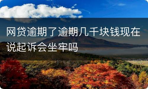网贷逾期了逾期几千块钱现在说起诉会坐牢吗