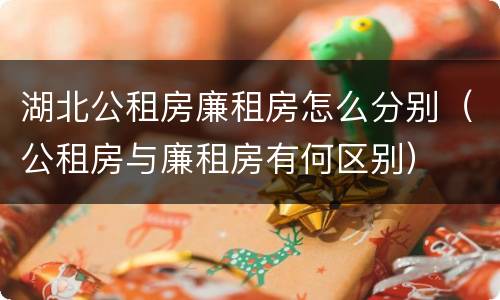 湖北公租房廉租房怎么分别（公租房与廉租房有何区别）