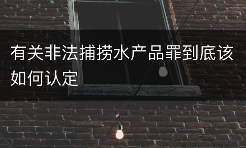 有关非法捕捞水产品罪到底该如何认定