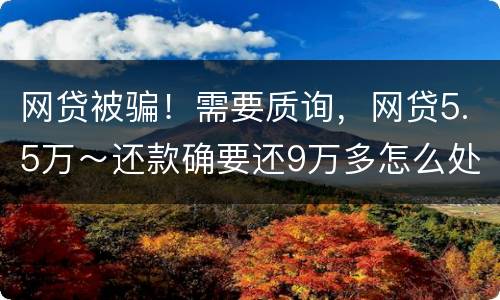 网贷被骗！需要质询，网贷5.5万～还款确要还9万多怎么处理