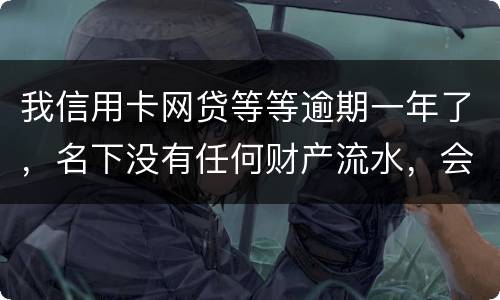 我信用卡网贷等等逾期一年了，名下没有任何财产流水，会不会被强制执行