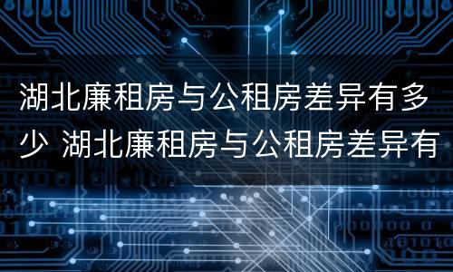 湖北廉租房与公租房差异有多少 湖北廉租房与公租房差异有多少个