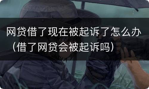 网贷借了现在被起诉了怎么办（借了网贷会被起诉吗）