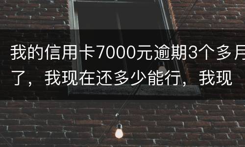 我的信用卡7000元逾期3个多月了，我现在还多少能行，我现在没那么多钱