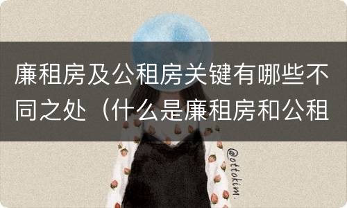 廉租房及公租房关键有哪些不同之处（什么是廉租房和公租房两个有什么特点）