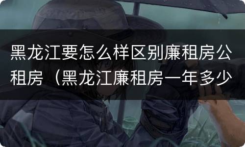黑龙江要怎么样区别廉租房公租房（黑龙江廉租房一年多少钱）
