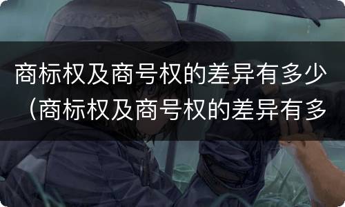 商标权及商号权的差异有多少（商标权及商号权的差异有多少种类）