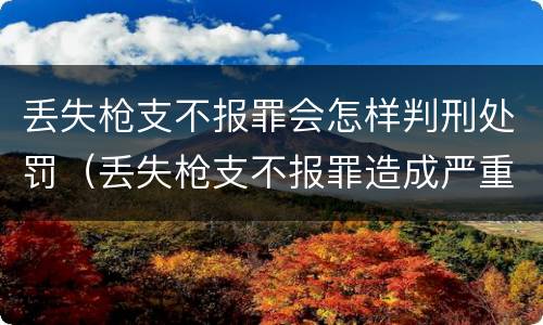 丢失枪支不报罪会怎样判刑处罚（丢失枪支不报罪造成严重后果）