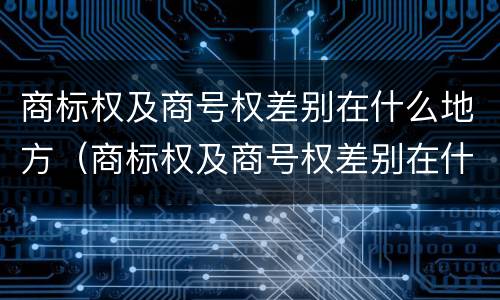 商标权及商号权差别在什么地方（商标权及商号权差别在什么地方可以查到）