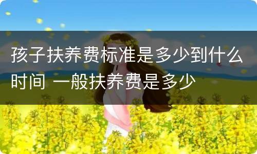孩子扶养费标准是多少到什么时间 一般扶养费是多少