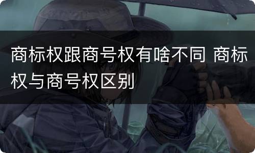 商标权跟商号权有啥不同 商标权与商号权区别