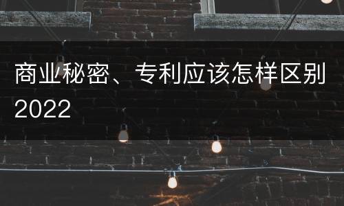 商业秘密、专利应该怎样区别2022