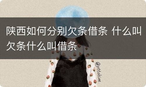 陕西如何分别欠条借条 什么叫欠条什么叫借条