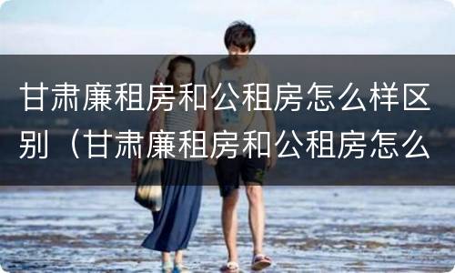 甘肃廉租房和公租房怎么样区别(甘肃廉租房和公租房怎么样区别呢)