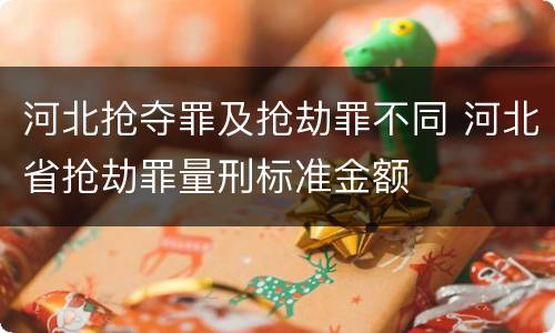 河北抢夺罪及抢劫罪不同 河北省抢劫罪量刑标准金额